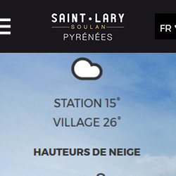 Version mobile Saint-Lary hiver Mégane HAMMOUM Webmaster Toulouse